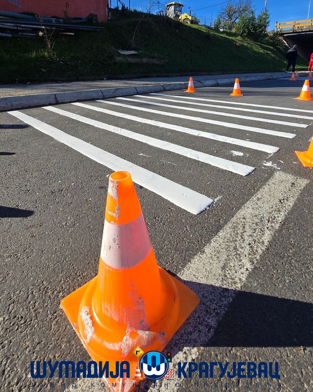 Postavljene vibro trake u zoni OŠ “Treći kragujevački bataljon”